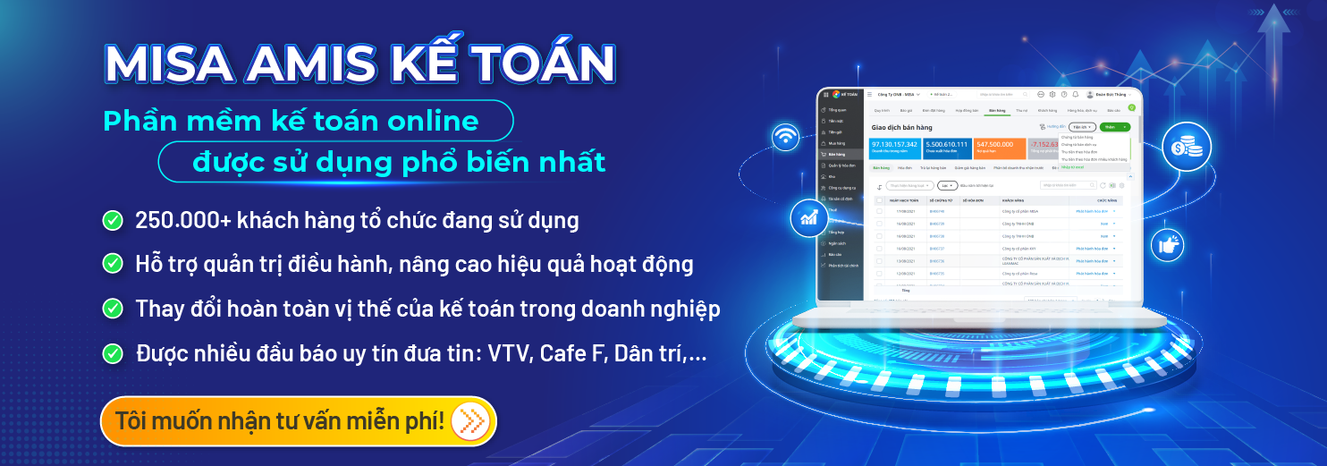 MISA AMIS Kế toán - Phần mềm kế toán online được sử dụng phổ biến nhất