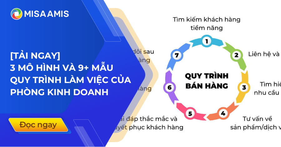 mẫu quy trình làm việc cho phòng kinh doanh