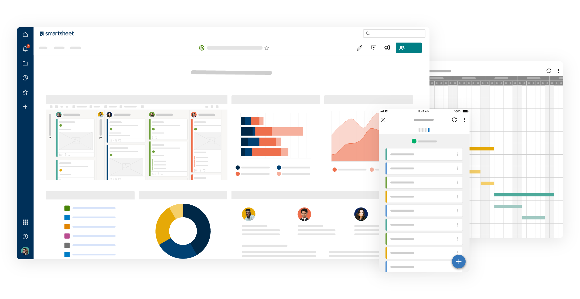 Smartsheet kết hợp cả quản lý KPI và dự án