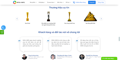  trải nghiệm và đánh giá của khách hàng về MISA AMIS