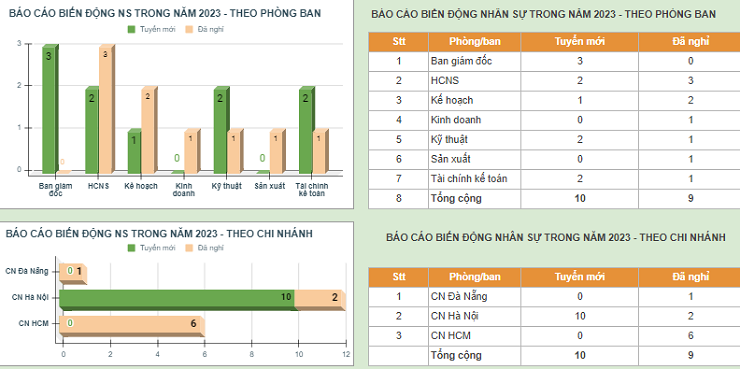 báo cáo nhân sự