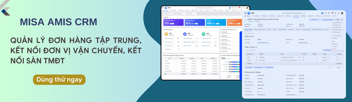 phần mềm quản lý đơn hàng MISA AMIS CRM