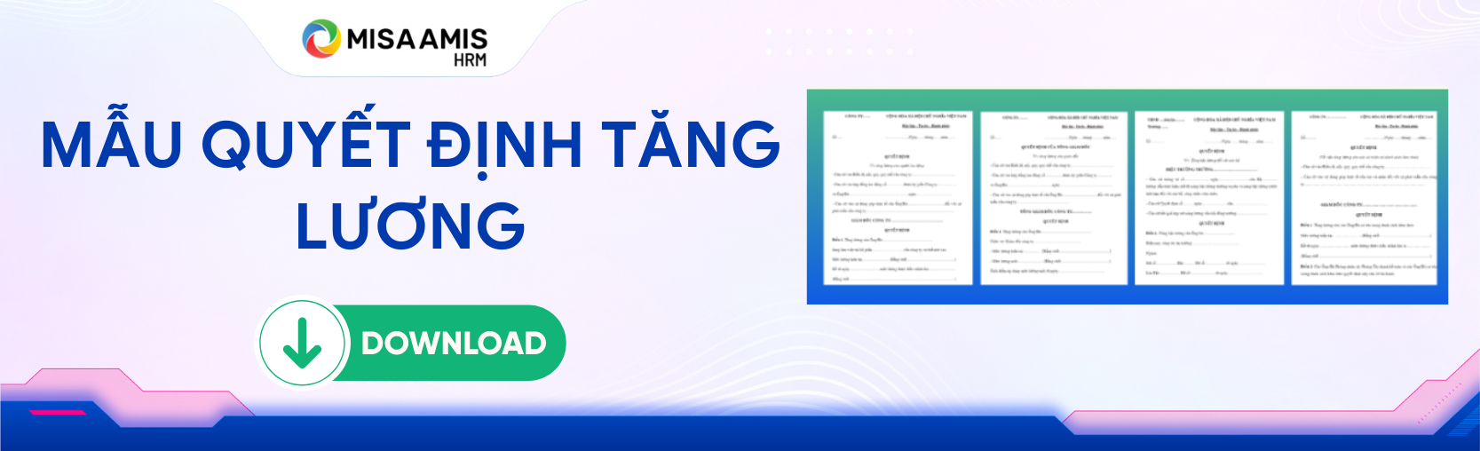 Mẫu quyết định tăng lương