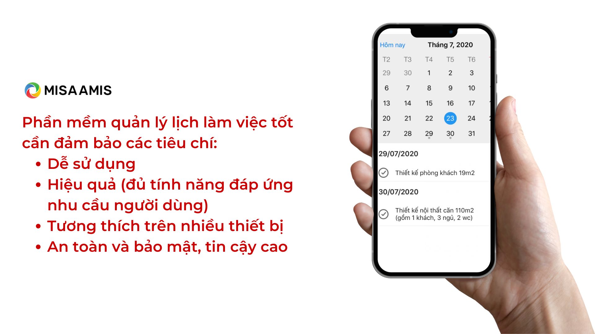 phần mềm quản lý lịch làm việc cần tính năng gì