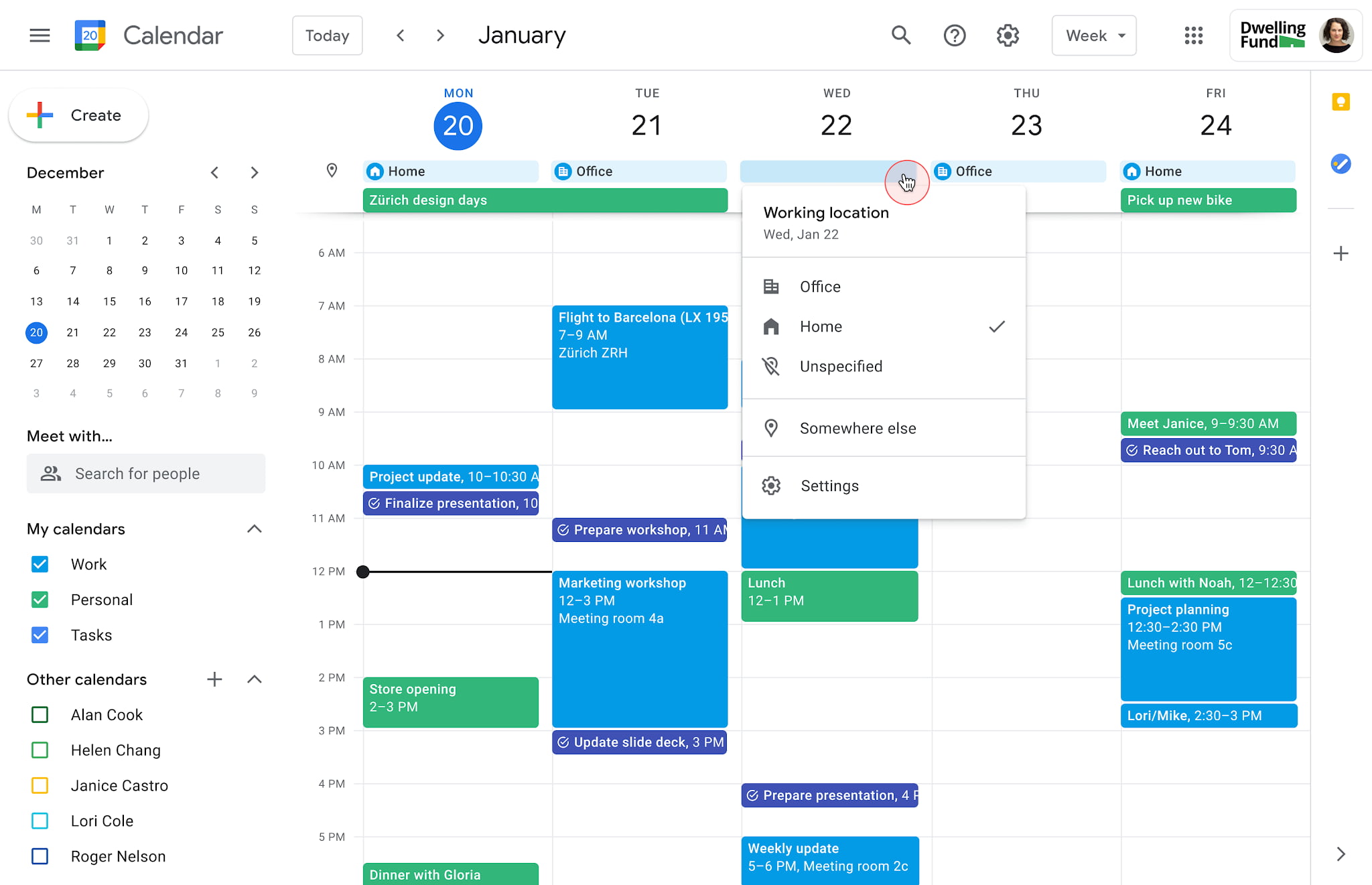 quản lý công việc trên Google Calendar