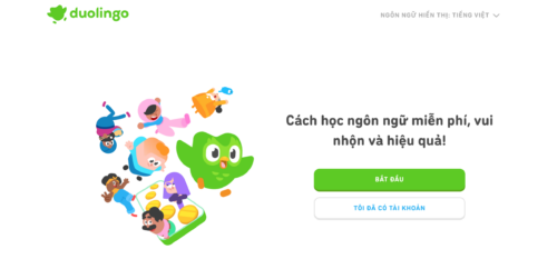 Ứng dụng học ngôn ngữ Duolingo xác định UVP của mình có 3 yếu tố chính là miễn phí, vui nhộn và hiệu quả.