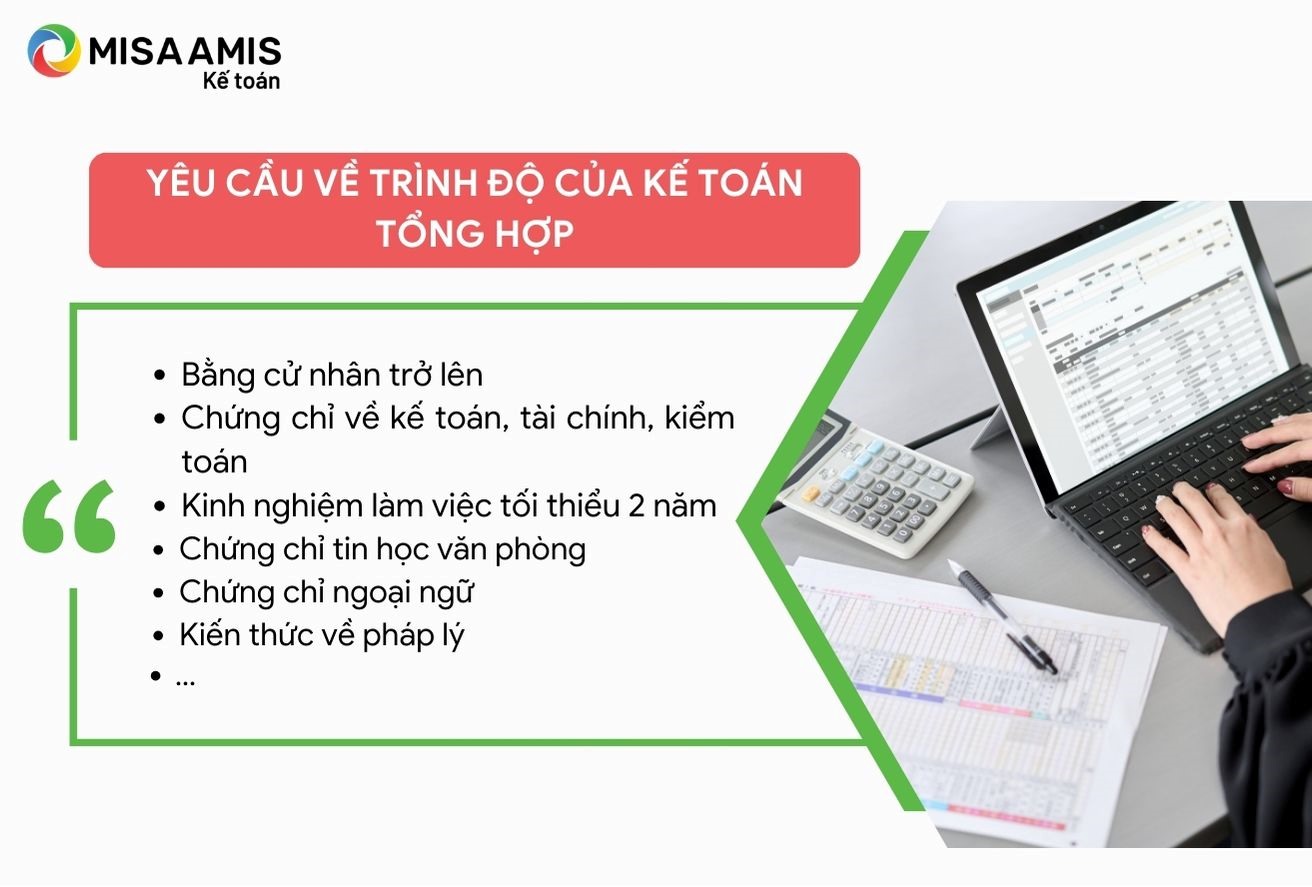 Yêu cầu về trình độ trong công việc kế toán tổng hợp