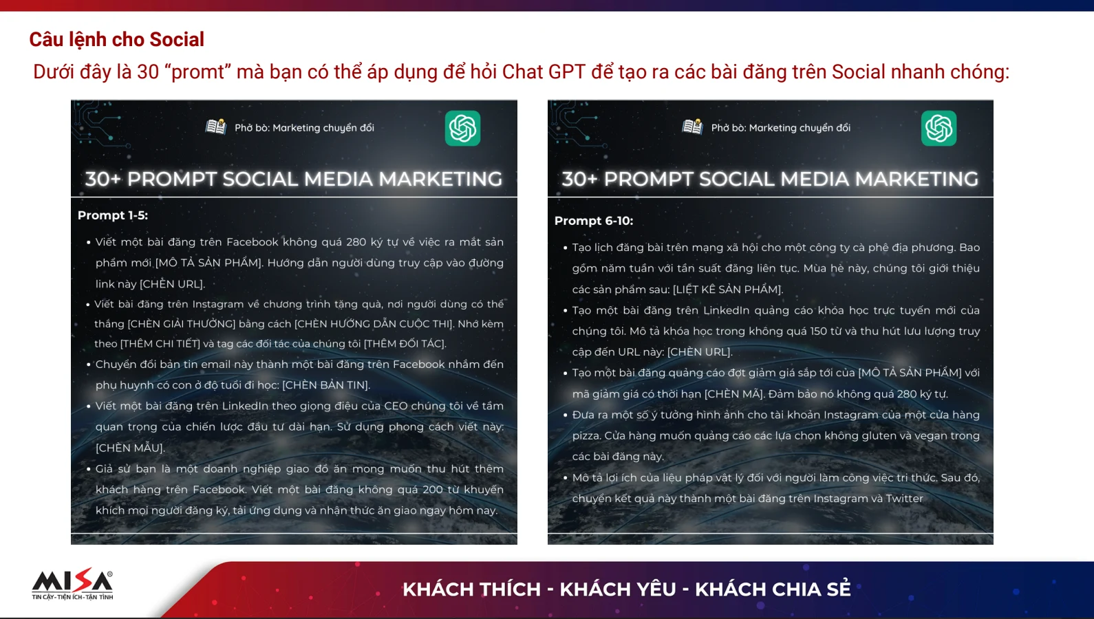 Tải bộ Công thức và Prompt Chat GPT độc quyền cho Social media & Email marketing